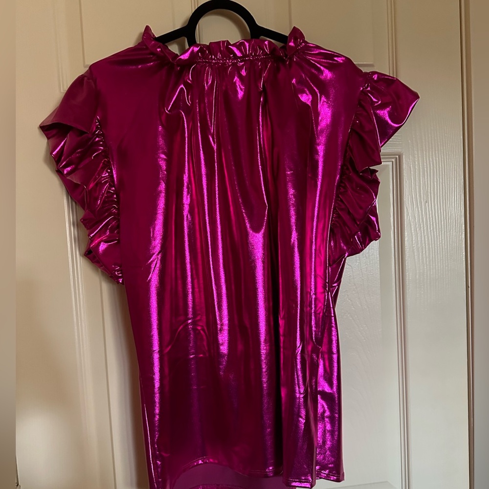 Magenta metallic shirt